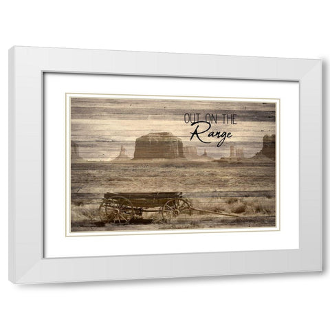 Out on the Range White Modern Wood Framed Art Print with Double Matting by Kimberly, Allen