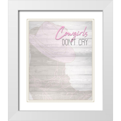 Cowgirls White Modern Wood Framed Art Print with Double Matting by Kimberly, Allen
