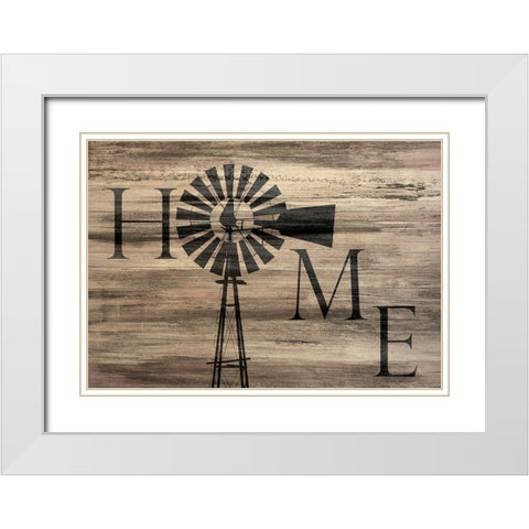 Windmill Home White Modern Wood Framed Art Print with Double Matting by Kimberly, Allen