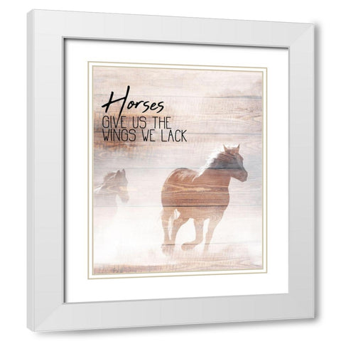 The Wings We Lack White Modern Wood Framed Art Print with Double Matting by Kimberly, Allen