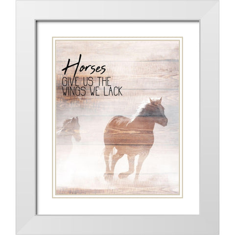 The Wings We Lack White Modern Wood Framed Art Print with Double Matting by Kimberly, Allen
