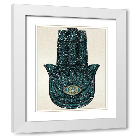 All Seeing 2 White Modern Wood Framed Art Print with Double Matting by Kimberly, Allen