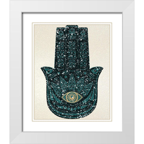 All Seeing 2 White Modern Wood Framed Art Print with Double Matting by Kimberly, Allen