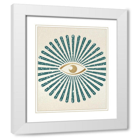 All Seeing White Modern Wood Framed Art Print with Double Matting by Kimberly, Allen