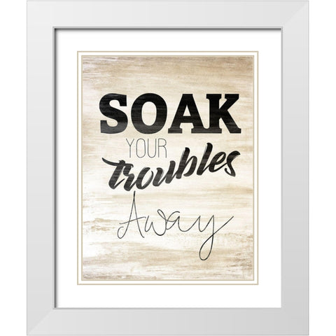 Wash 2 White Modern Wood Framed Art Print with Double Matting by Kimberly, Allen