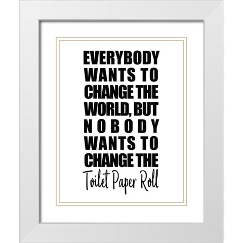 Change White Modern Wood Framed Art Print with Double Matting by Kimberly, Allen