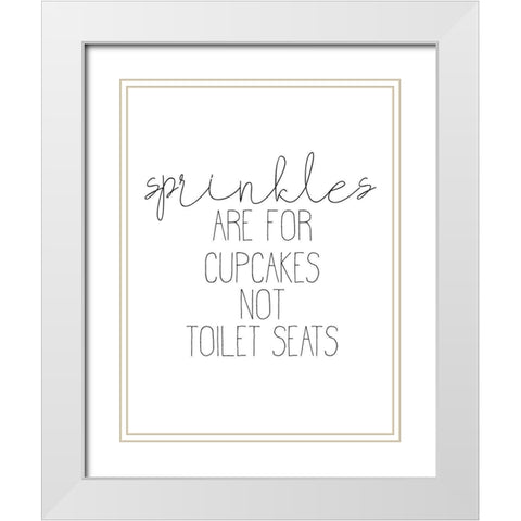 Sprinkles White Modern Wood Framed Art Print with Double Matting by Kimberly, Allen