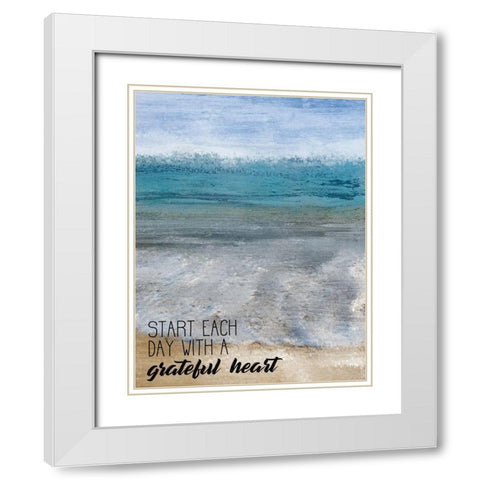 Good Day at the Beach 1 White Modern Wood Framed Art Print with Double Matting by Kimberly, Allen