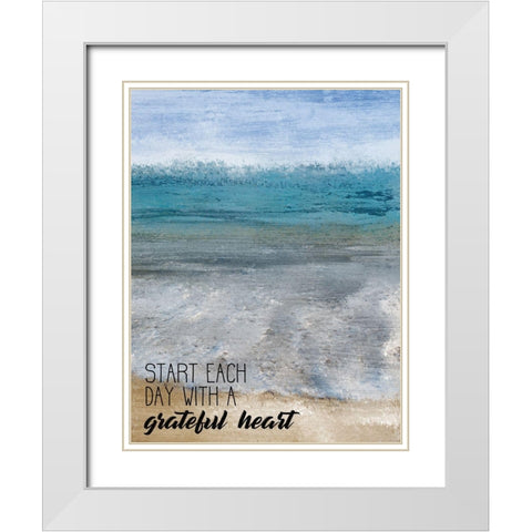 Good Day at the Beach 1 White Modern Wood Framed Art Print with Double Matting by Kimberly, Allen