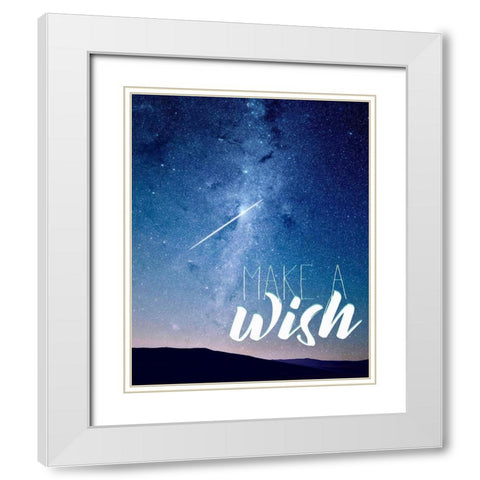 Make a Wish White Modern Wood Framed Art Print with Double Matting by Kimberly, Allen