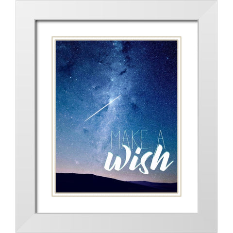 Make a Wish White Modern Wood Framed Art Print with Double Matting by Kimberly, Allen