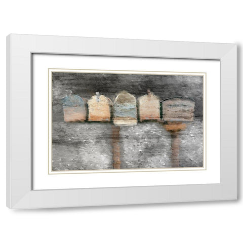 Side of the Road White Modern Wood Framed Art Print with Double Matting by Kimberly, Allen