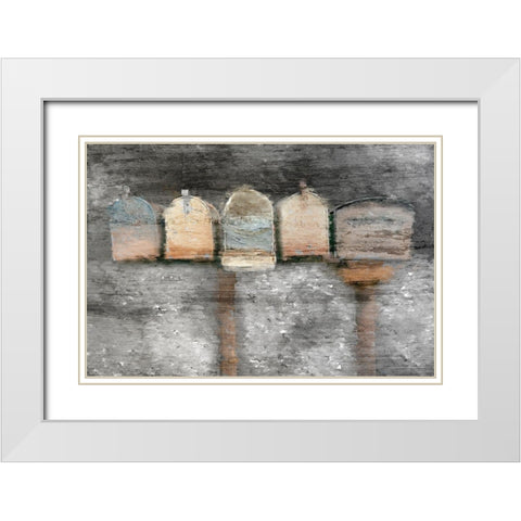 Side of the Road White Modern Wood Framed Art Print with Double Matting by Kimberly, Allen