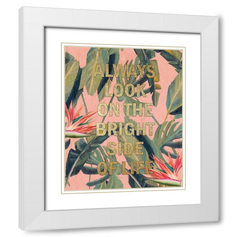 Bright Side 1 White Modern Wood Framed Art Print with Double Matting by Kimberly, Allen