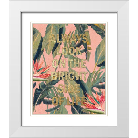 Bright Side 1 White Modern Wood Framed Art Print with Double Matting by Kimberly, Allen