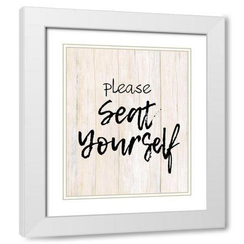 Seat Yourself White Modern Wood Framed Art Print with Double Matting by Kimberly, Allen