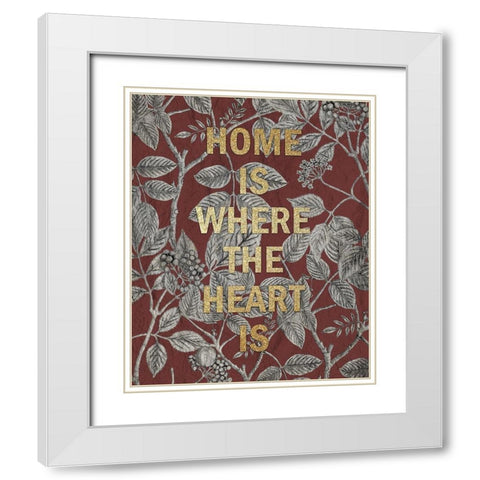 Home is Where White Modern Wood Framed Art Print with Double Matting by Kimberly, Allen