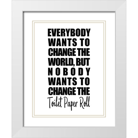 Change White Modern Wood Framed Art Print with Double Matting by Kimberly, Allen