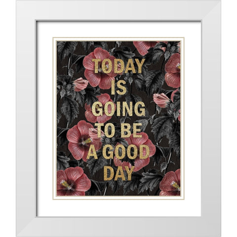 Today White Modern Wood Framed Art Print with Double Matting by Kimberly, Allen