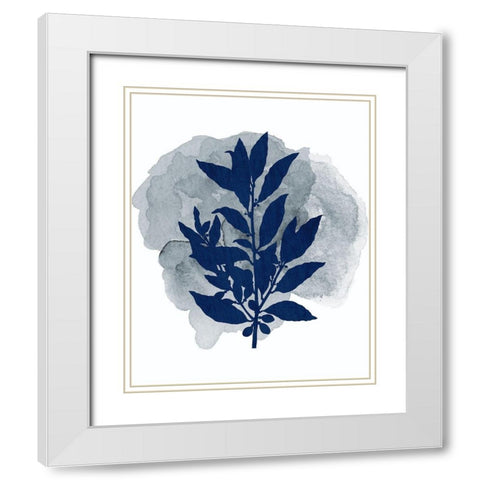 Botanical Branch 1 White Modern Wood Framed Art Print with Double Matting by Kimberly, Allen