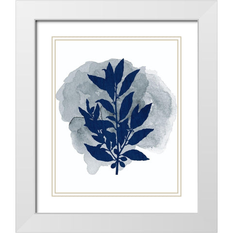 Botanical Branch 1 White Modern Wood Framed Art Print with Double Matting by Kimberly, Allen