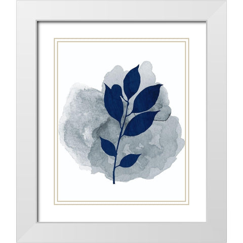 Botanical Branch 2 White Modern Wood Framed Art Print with Double Matting by Kimberly, Allen