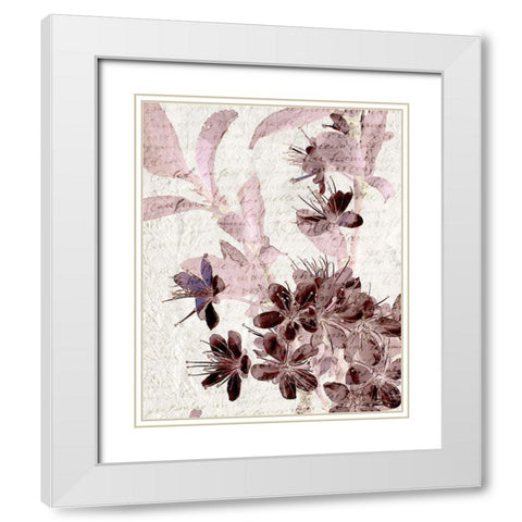 Cherry Blossom Plum 1 White Modern Wood Framed Art Print with Double Matting by Kimberly, Allen