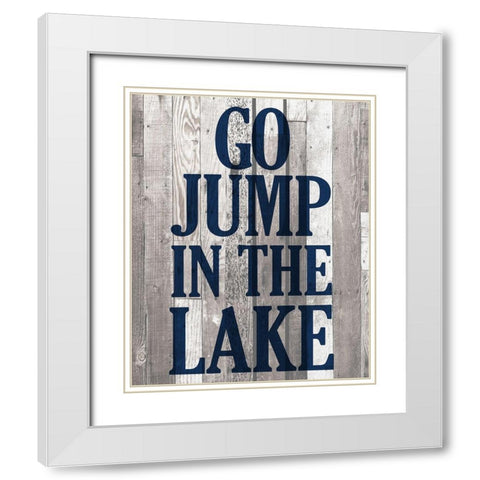 At the Lake A White Modern Wood Framed Art Print with Double Matting by Kimberly, Allen