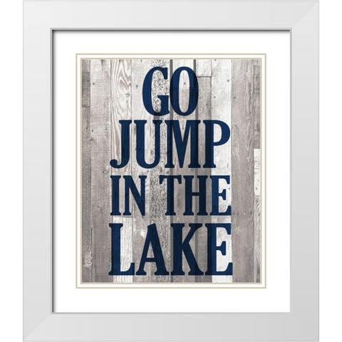 At the Lake A White Modern Wood Framed Art Print with Double Matting by Kimberly, Allen
