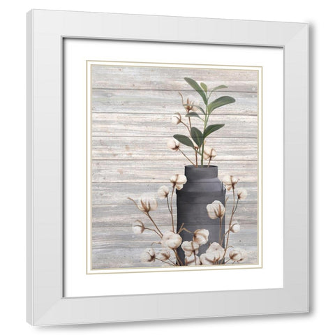 Cotton Days 6 White Modern Wood Framed Art Print with Double Matting by Kimberly, Allen