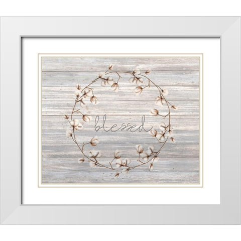 Cotton Days 7 White Modern Wood Framed Art Print with Double Matting by Kimberly, Allen