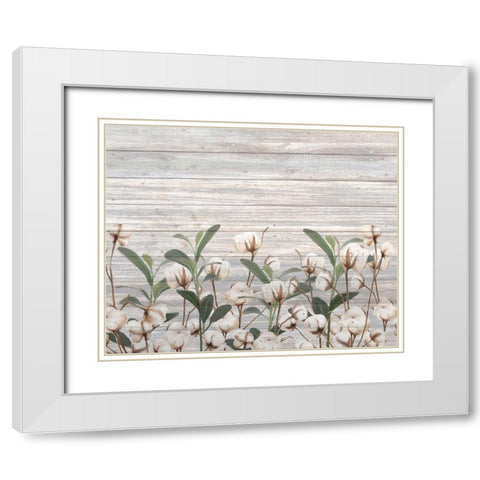 Cotton Days 10 White Modern Wood Framed Art Print with Double Matting by Kimberly, Allen