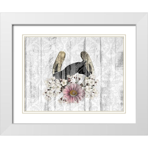 Cactus Cowboy 6 White Modern Wood Framed Art Print with Double Matting by Kimberly, Allen