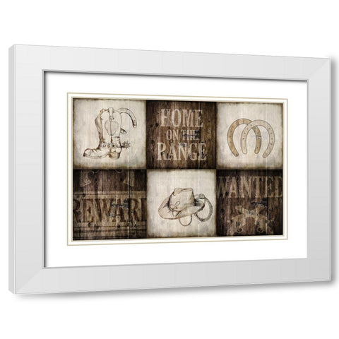 Home On The Range White Modern Wood Framed Art Print with Double Matting by Kimberly, Allen