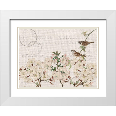 Summer Song 5 White Modern Wood Framed Art Print with Double Matting by Kimberly, Allen