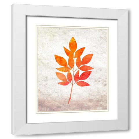 Bold Foliage 1 White Modern Wood Framed Art Print with Double Matting by Kimberly, Allen
