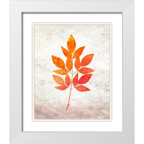 Bold Foliage 1 White Modern Wood Framed Art Print with Double Matting by Kimberly, Allen