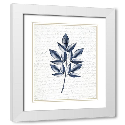 Pressed Leaves 3 White Modern Wood Framed Art Print with Double Matting by Kimberly, Allen