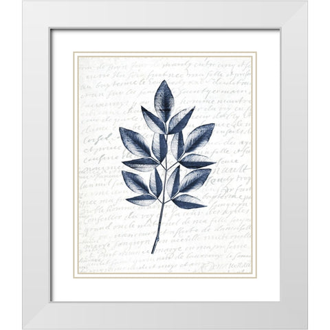 Pressed Leaves 3 White Modern Wood Framed Art Print with Double Matting by Kimberly, Allen