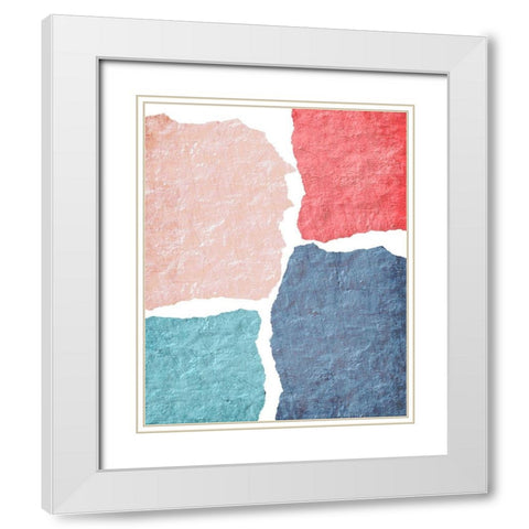 Blocked 1 White Modern Wood Framed Art Print with Double Matting by Kimberly, Allen