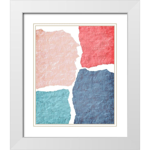 Blocked 1 White Modern Wood Framed Art Print with Double Matting by Kimberly, Allen