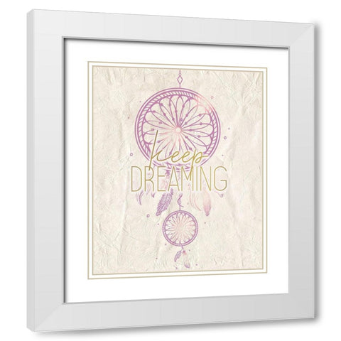 Dream Catcher 1 White Modern Wood Framed Art Print with Double Matting by Kimberly, Allen