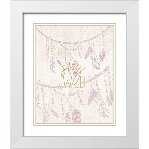 Dream Catcher 2 White Modern Wood Framed Art Print with Double Matting by Kimberly, Allen