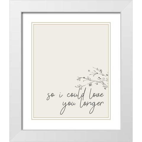 Met You 2 White Modern Wood Framed Art Print with Double Matting by Kimberly, Allen