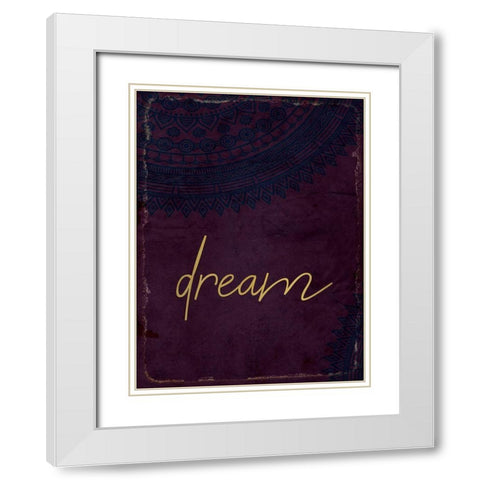 Lets Wander 1 White Modern Wood Framed Art Print with Double Matting by Kimberly, Allen