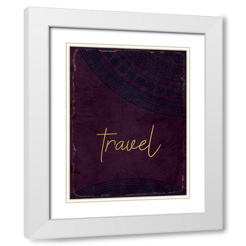 Lets Wander 3 White Modern Wood Framed Art Print with Double Matting by Kimberly, Allen