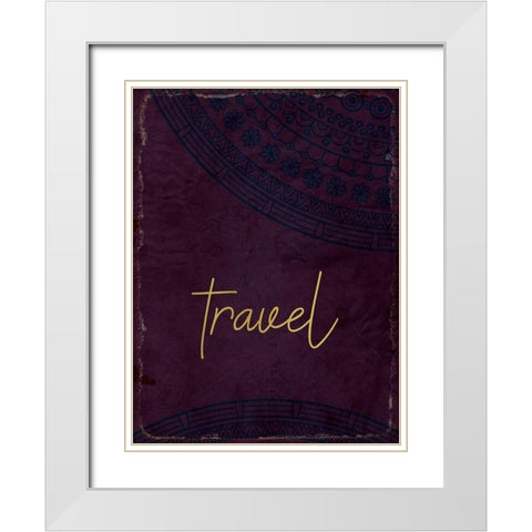 Lets Wander 3 White Modern Wood Framed Art Print with Double Matting by Kimberly, Allen