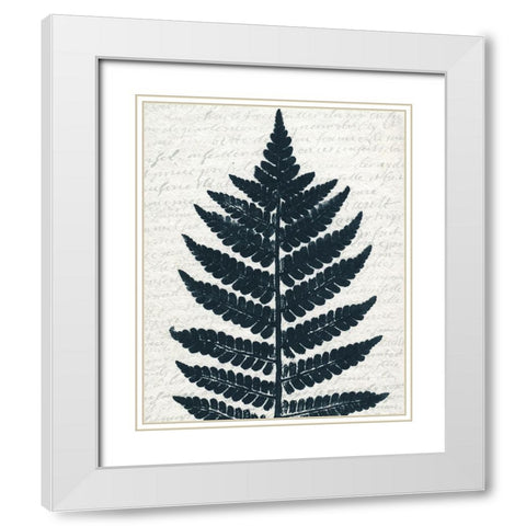 Pressed Leaf 1 White Modern Wood Framed Art Print with Double Matting by Kimberly, Allen