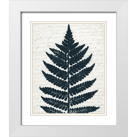 Pressed Leaf 1 White Modern Wood Framed Art Print with Double Matting by Kimberly, Allen