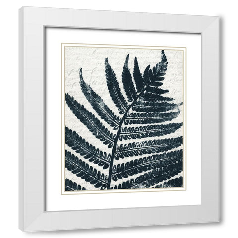 Pressed Leaf 2 White Modern Wood Framed Art Print with Double Matting by Kimberly, Allen